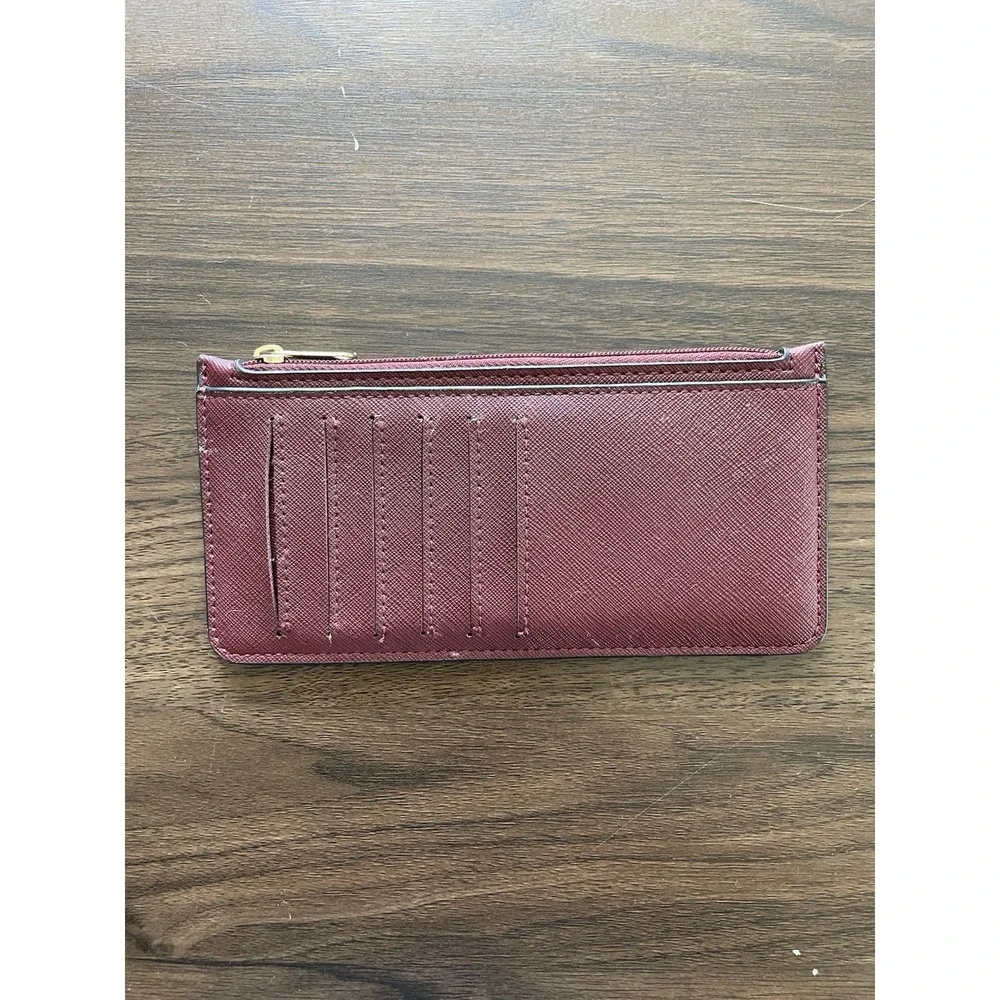 Unbranded Burgundy Card Wallet Purse Minimal Card And Money Holder